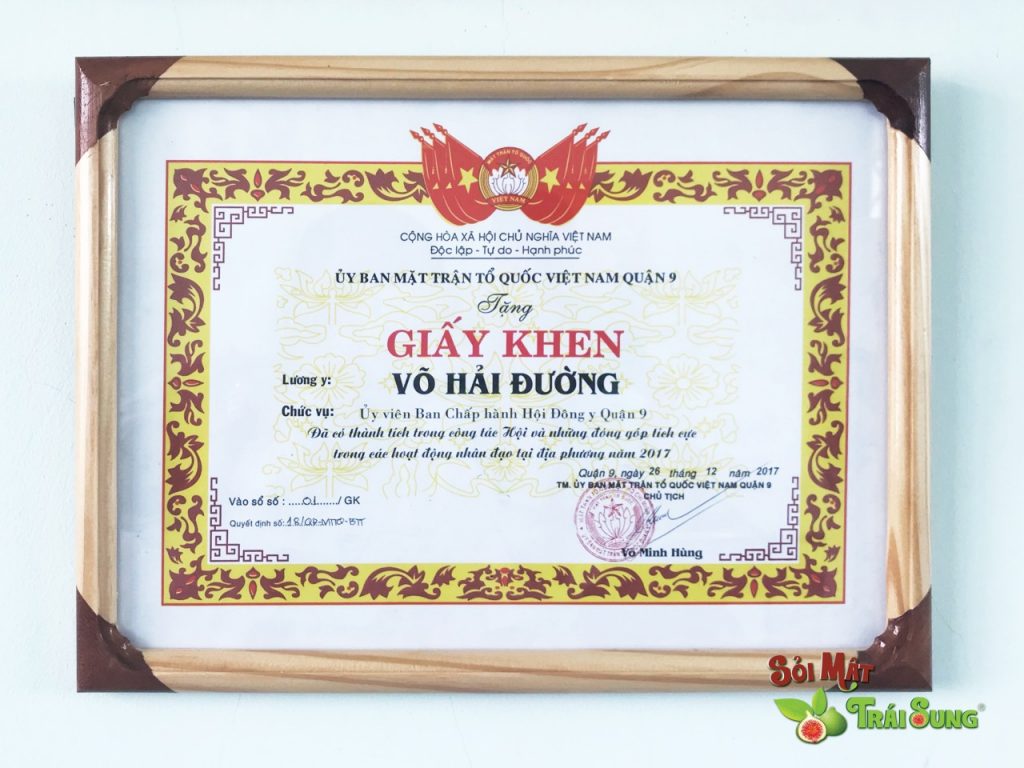 Giấy khên lương y Võ Hải Đường