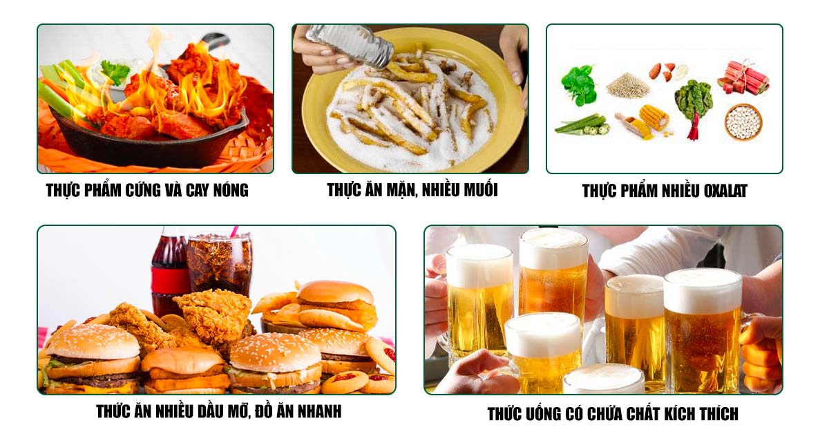 5 nhóm thực phẩm cần tránh xa khi tán sỏi thận 