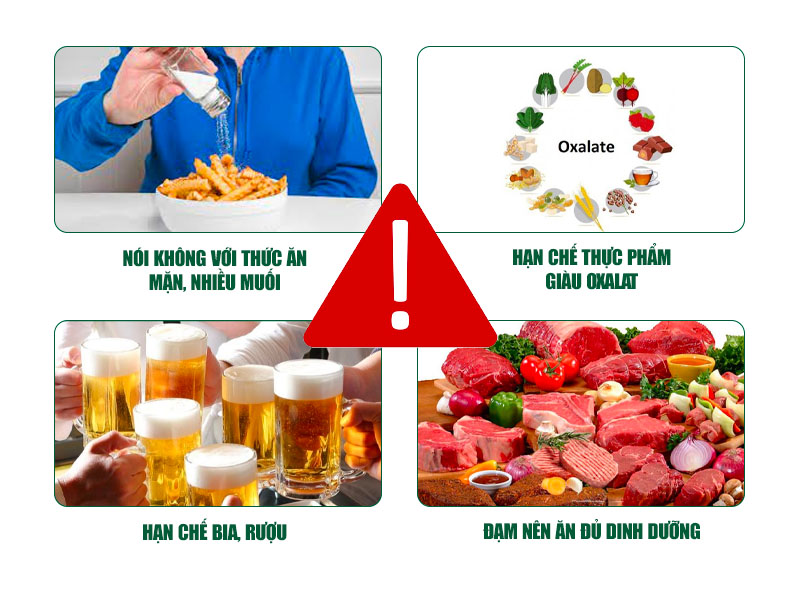 Điều trị triệt để sỏi bàng quang không nên ă gì?